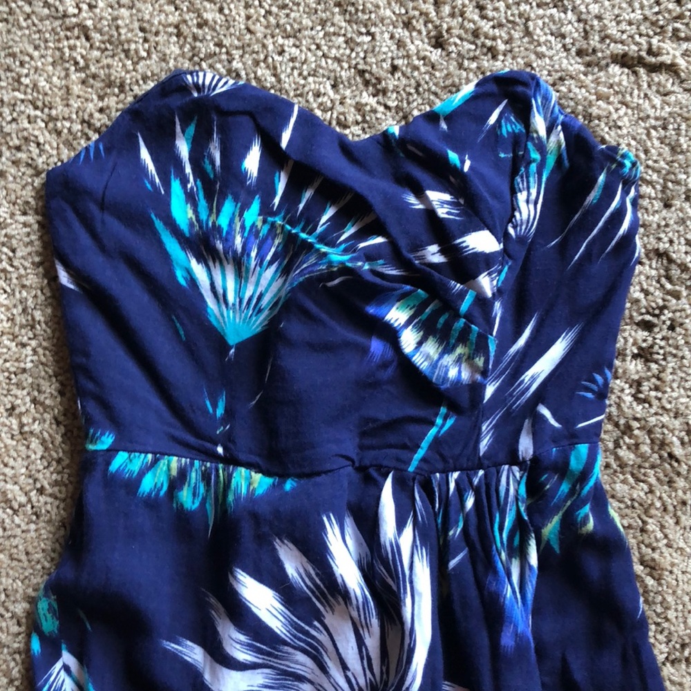 Blue strapless dress - Picture 2 of 8